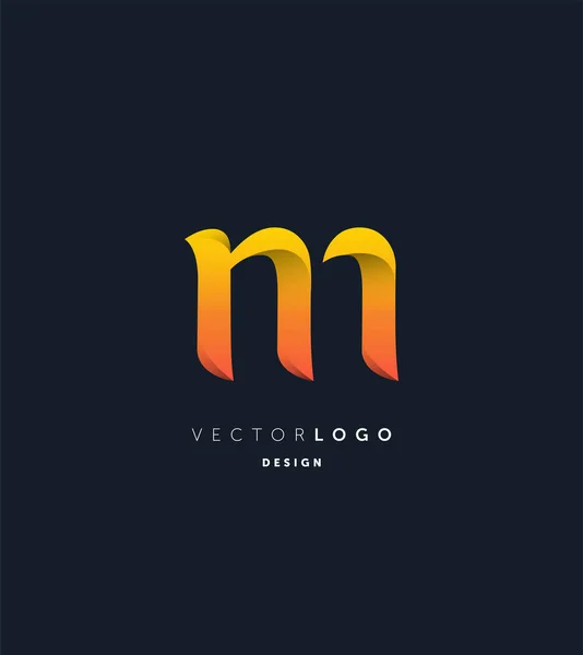 Logotipo comum fotin M — Vetor de Stock