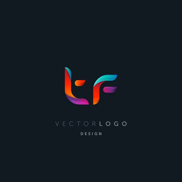 Gradiente Letras Logo Plantilla Tarjeta Visita Vector — Vector de stock