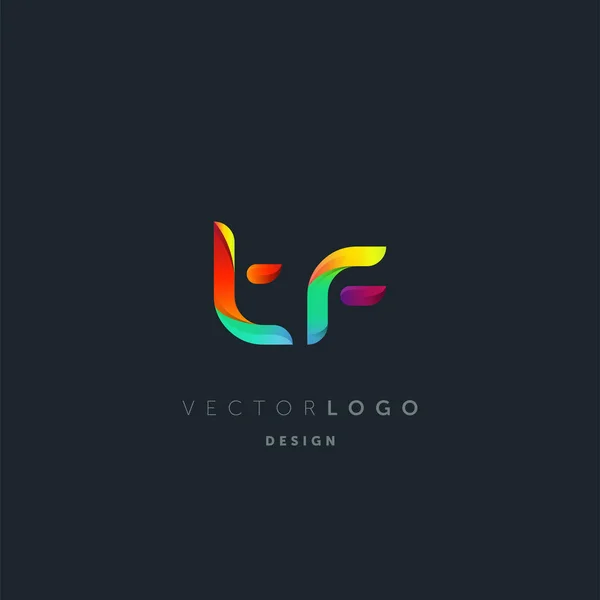 Gradiente Letras Logo Plantilla Tarjeta Visita Vector — Vector de stock