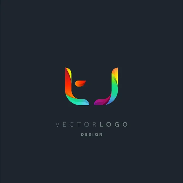 Kleurovergang Letters Logo Sjabloon Voor Visitekaartjes Vector — Stockvector