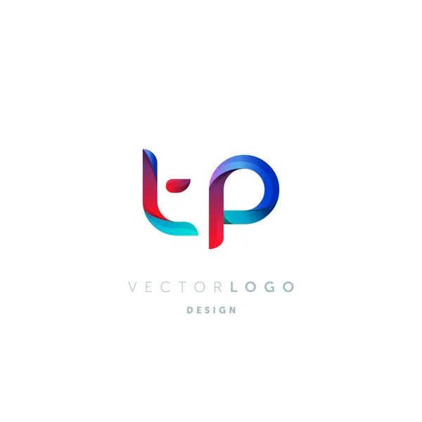 Gradienten Buchstaben Logo Visitenkarten Vorlage Vektor — Stockvektor