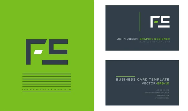 の文字ロゴ 名刺テンプレート ベクトル — ストックベクタ