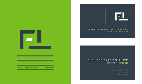 フロリダの文字ロゴ 名刺テンプレート ベクトル — ストックベクタ