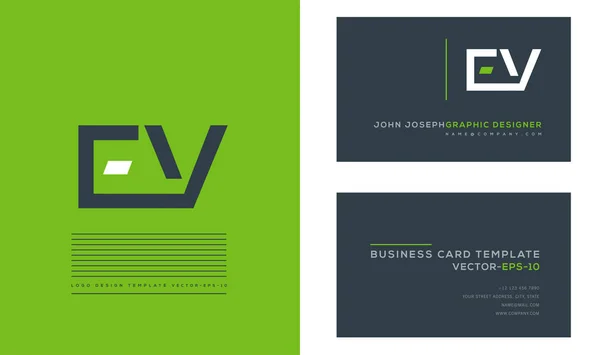 の文字ロゴ 名刺テンプレート ベクトル — ストックベクタ