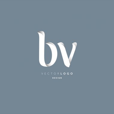 Ortak Bv harf Logo, kartvizit şablonu, vektör