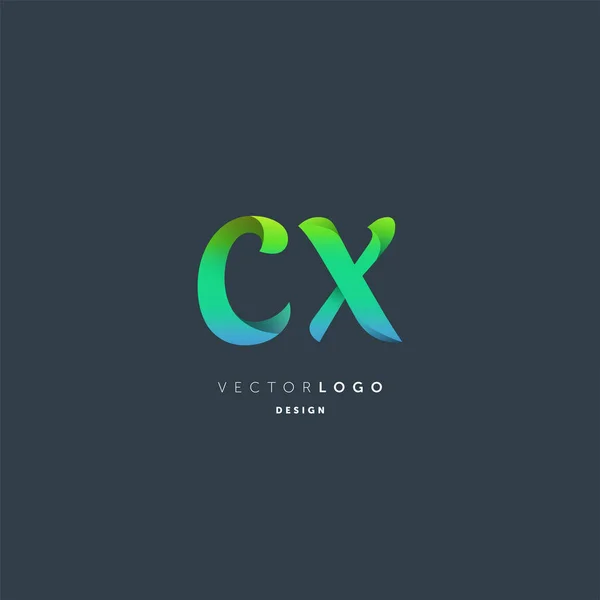Gemensamma Bokstäver Logotyp Visitkortsmall Vektor — Stock vektor