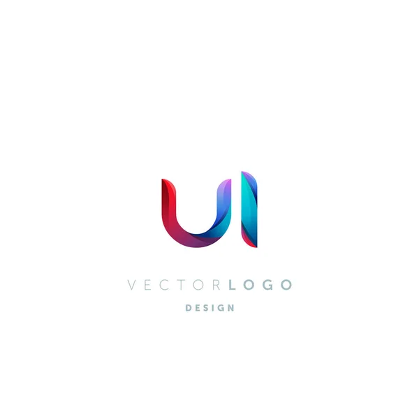 Logotipo Letras Gradient Modelo Cartão Visita Vetor —  Vetores de Stock