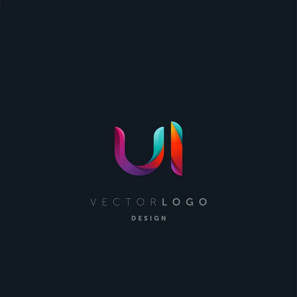 Gradient Buchstaben Logo Visitenkartenvorlage Vektor — Stockvektor