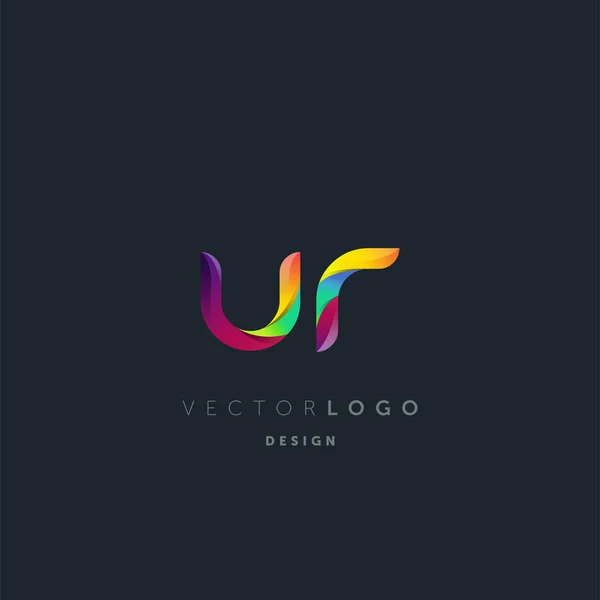 Gradient Buchstaben Logo Visitenkarten Vorlage Vektor — Stockvektor