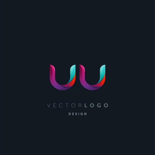 Verlopende Letters Logo Sjabloon Voor Visitekaartjes Vector — Stockvector