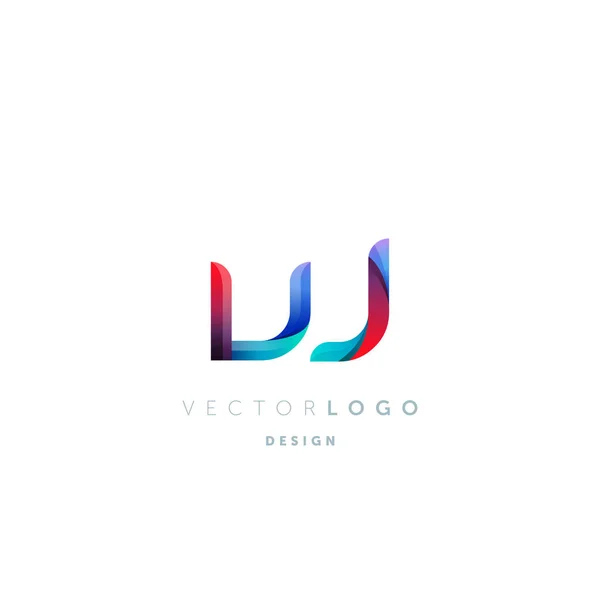 Logotipo Letras Gradient Modelo Cartão Visita Vetor —  Vetores de Stock