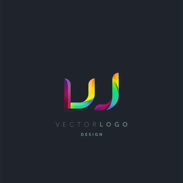 Logotipo Letras Gradient Modelo Cartão Visita Vetor — Vetor de Stock