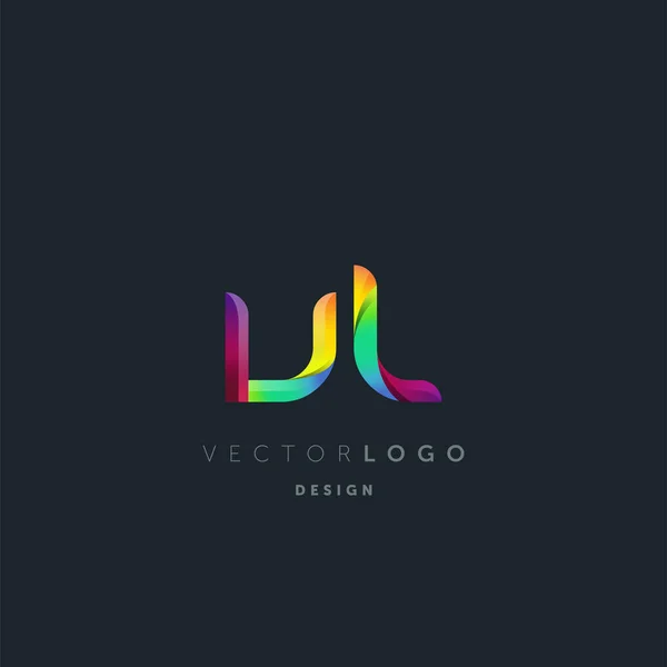 Logotipo Letras Gradient Modelo Cartão Visita Vetor — Vetor de Stock