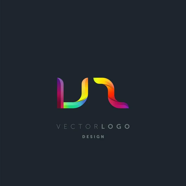 Gradient Buchstaben Logo Visitenkartenvorlage Vektor — Stockvektor