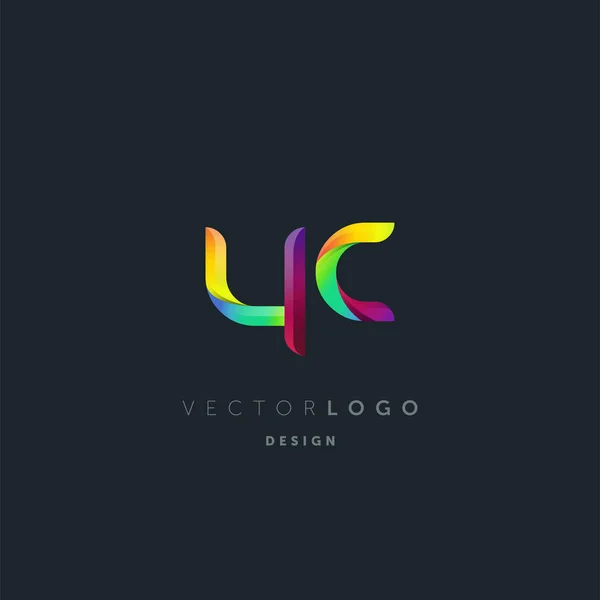 Gradient Letters Logo Käyntikorttimalli Vektori — vektorikuva