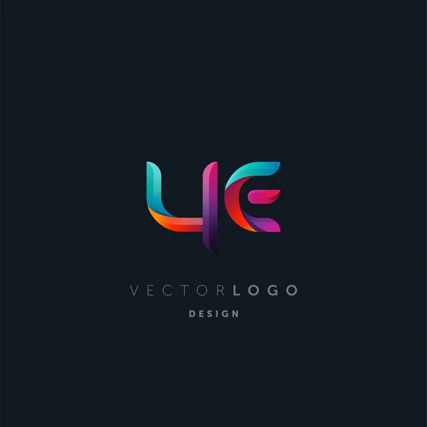 Gradient Letters Logo Käyntikorttimalli Vektori — vektorikuva