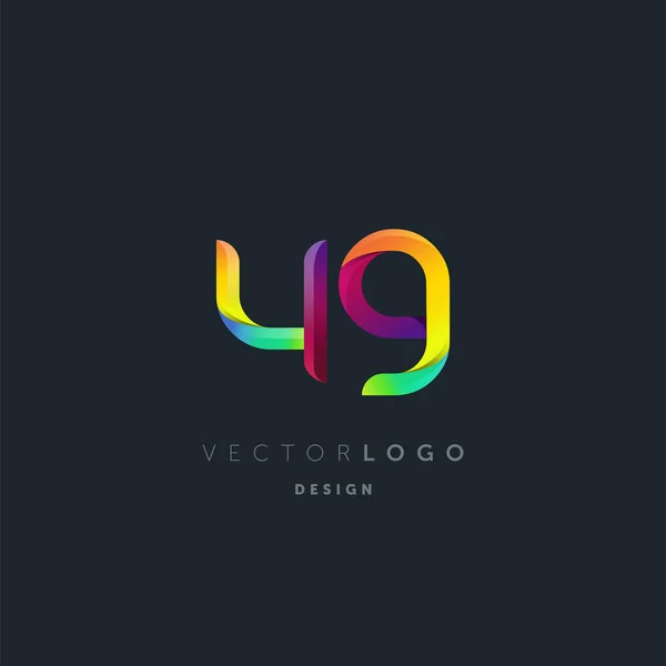 Logotipo Letras Gradient Modelo Cartão Visita Vetor — Vetor de Stock