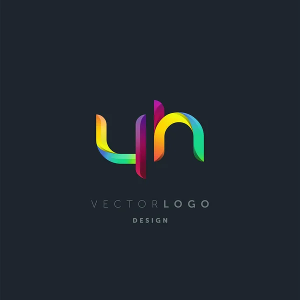 Logotipo Letras Gradient Modelo Cartão Visita Vetor — Vetor de Stock