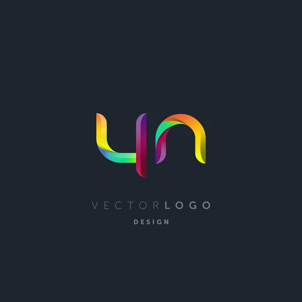 Logotipo Letras Gradient Modelo Cartão Visita Vetor — Vetor de Stock