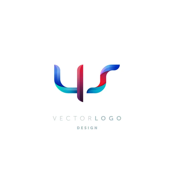 Gradient Buchstaben Logo Visitenkartenvorlage Vektor — Stockvektor