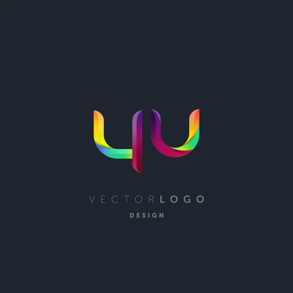 Logotipo Letras Gradient Modelo Cartão Visita Vetor — Vetor de Stock