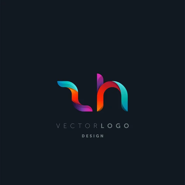 Logotipo Das Letras Gradient Modelo Cartão Visita Vetor —  Vetores de Stock