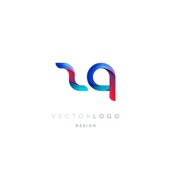 Gradientti Letters Logo Käyntikortin Malli Vektori — vektorikuva