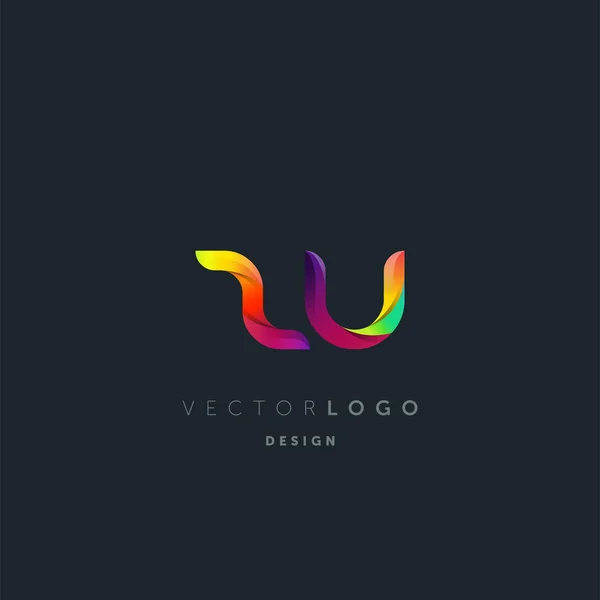 Logotipo Letras Gradient Modelo Cartão Visita Vetor — Vetor de Stock