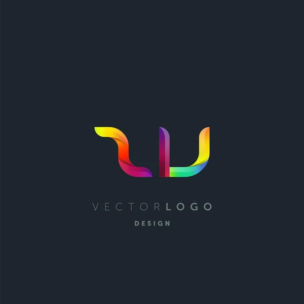 Gradient Bokstäver Logotyp Visitkortsmall Vektor — Stock vektor