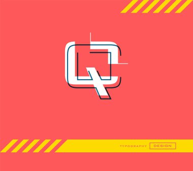 Q harfi Logo, kartvizit şablonu, vektör