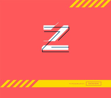 Z harfi Logo, kartvizit şablonu, vektör