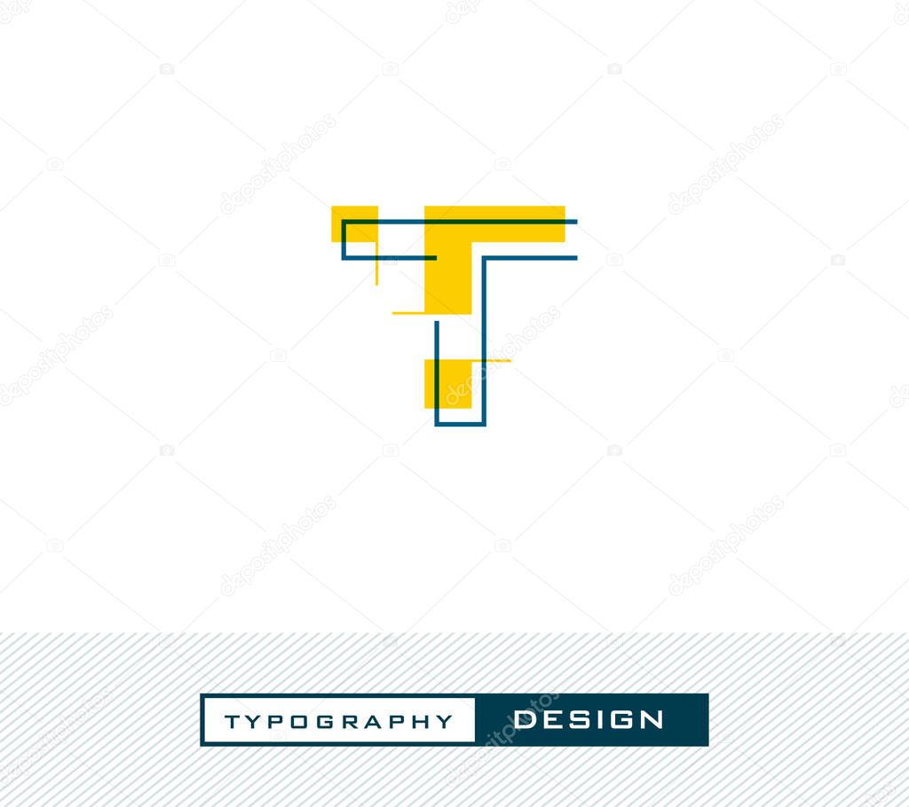 T Letter Logo, Business Card Template, Vector
