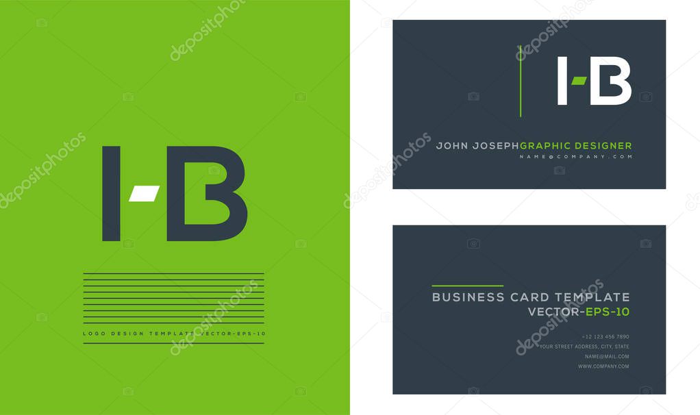 Joint Hb Letters Logo, Business Card Template, Vector