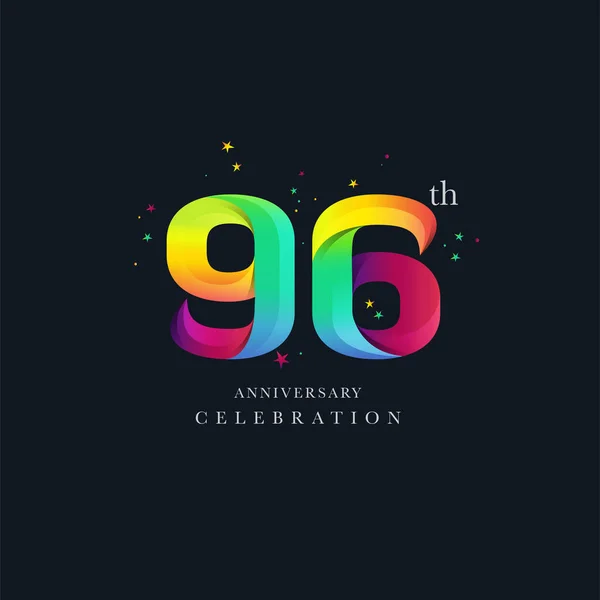 stock vector 96th Anniversary Logo Design, Number 96 Icon Vector Template