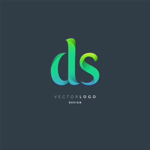 Логотип буквы "Д", шаблон визитной карточки, вектор
