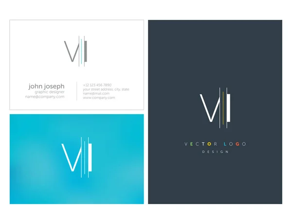 Plantilla Tarjeta Visita Con Logo Ilustración Vectorial — Vector de stock