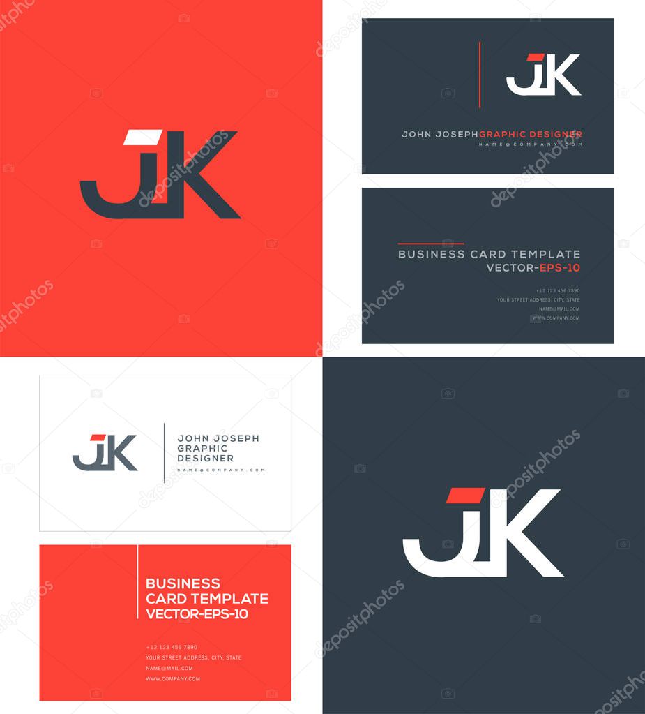 joint Jk letters vector illustration 
