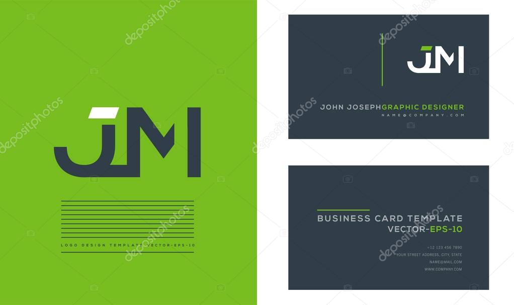 Joint Jm letters vector illustration