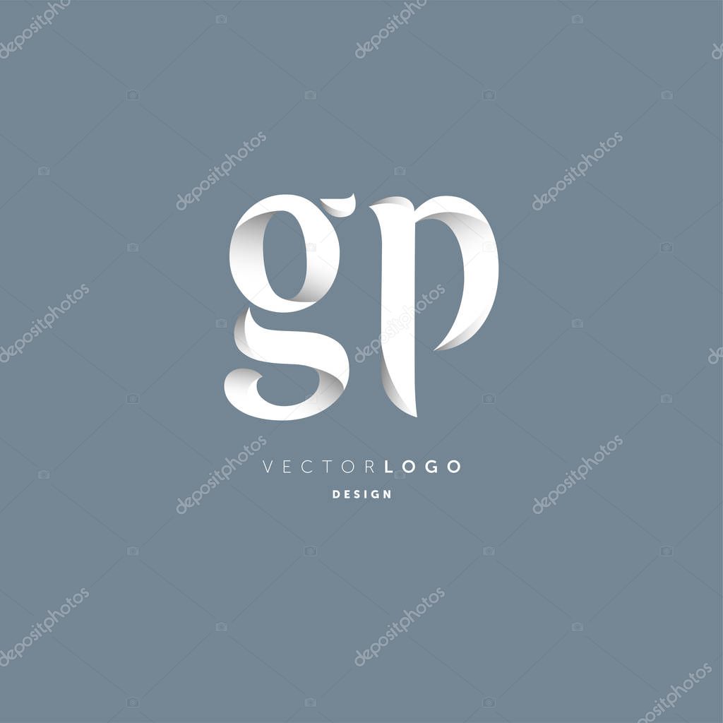 Logo joint Gp for Business Card Template, Vector