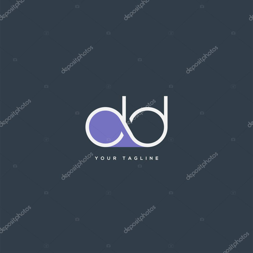 Logo joint Dd for Business Card Template, Vector