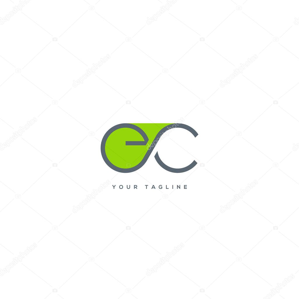 Logo joint Ec for Business Card Template, Vector