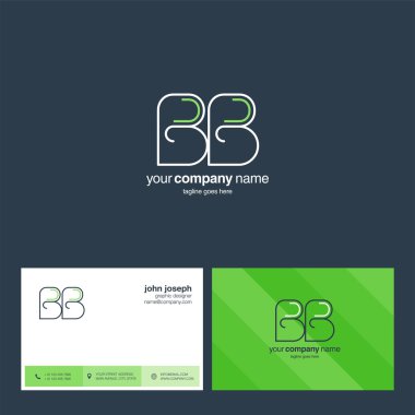 logo vektör kartvizit şablonu için Bb ortak