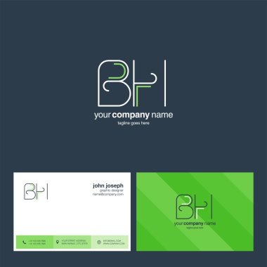 logo ortak Bh için kartvizit şablonu, vektör