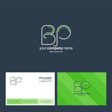 logo vektör kartvizit şablonu için Bp ortak