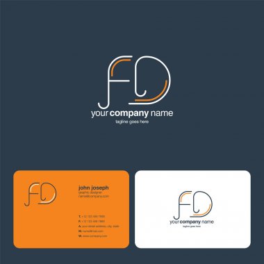 logo ortak Fd için kartvizit şablonu, vektör