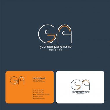logo vektör kartvizit şablonu için Ga ortak