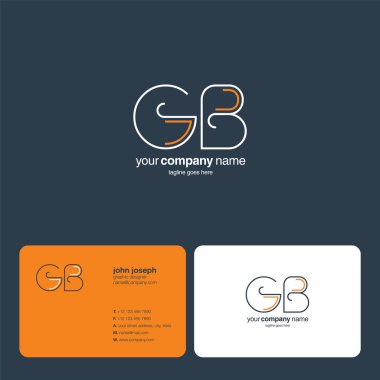 logo ortak Gb için kartvizit şablonu, vektör