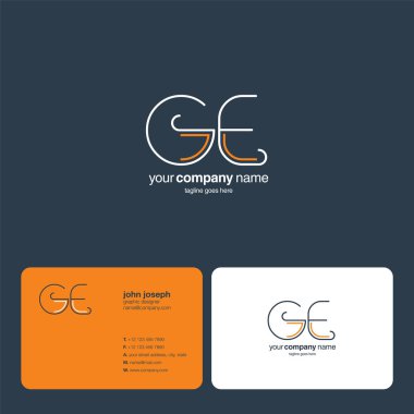 logo vektör kartvizit şablonu için Ge ortak