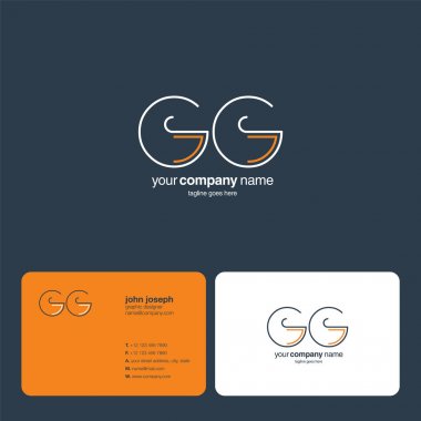 logo vektör kartvizit şablonu için Gg ortak