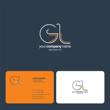 logo ortak Gl için kartvizit şablonu, vektör
